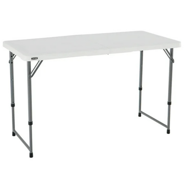 Lifetime 4 Ft Height Adjustable Indoor/Outdoor Folding Table
