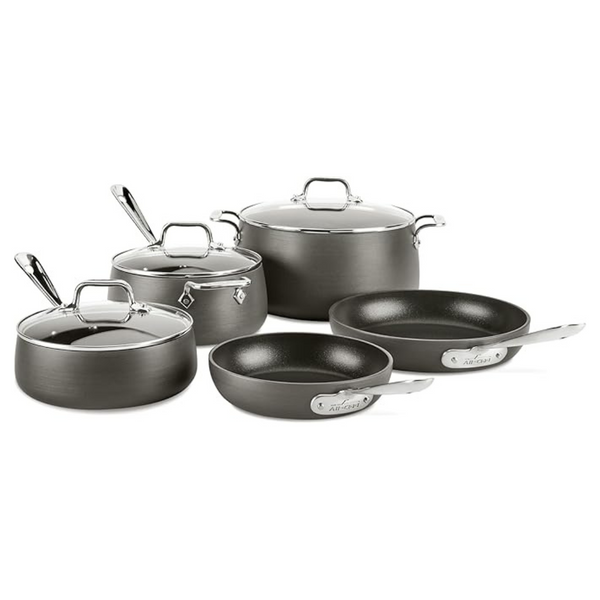 All-Clad HA1 Hard Anodized Nonstick Pots And Pans Set