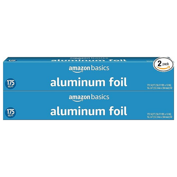Amazon Basics Aluminum Foil, 175 Sq Ft, Pack Of 2