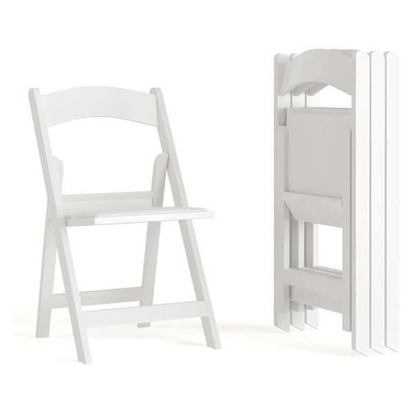 Flash Furniture Hercules Series Folding Chairs – White Resin – Set Of 4