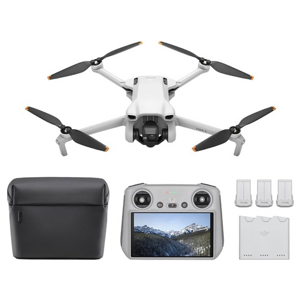 DJI Mini 3 Fly More Combo (DJI RC), Drones With Camera For Adults 4K, 3 Batteries For 114-Min Flight Time