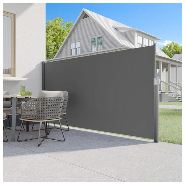 118" x 63" Dark Gray Polyester Outdoor Panel Privacy Screen