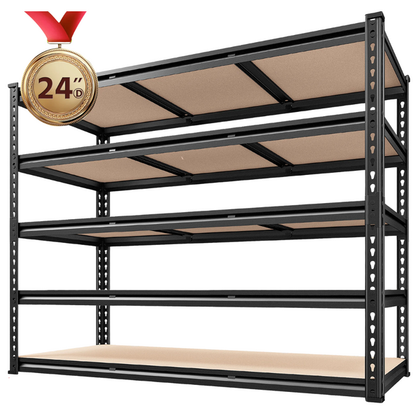 Reibii 72" Metal 3,000-lbs. 5-Tier Garage Shelving Unit
