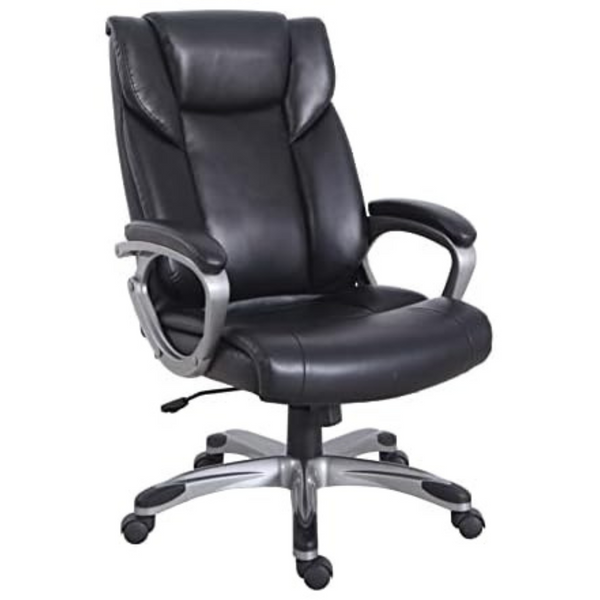 AmazonBasics High-Back Leather Executive Office Computer Desk Chair
