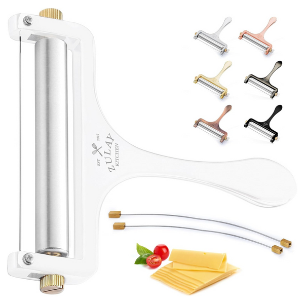 Zulay Kitchen Adjustable Hand Held Wire Cheese Slicer