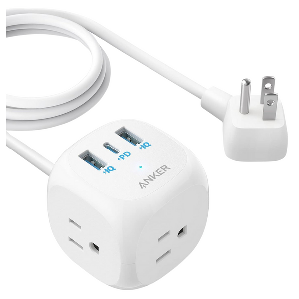Anker 20W USB-C 321 Power Strip With 3 Outlets & 5ft Cord