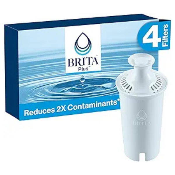 4-Count Brita Plus Replacement Water Filter for Pitchers & Dispensers