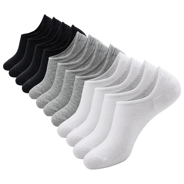 6-Pairs Women's Non-Slip Low Ankle-Invisible Lining Socks