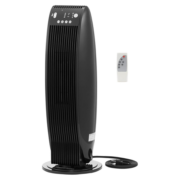 Amazon Basics Oscillating Tower Heater, With Digital Display, Remote Control