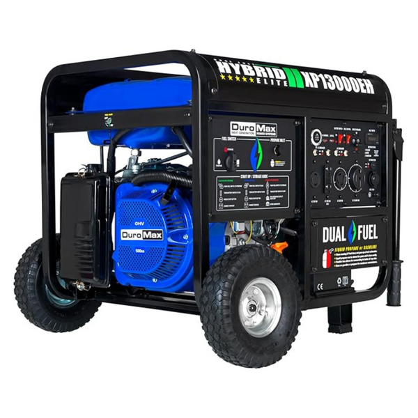 DuroMax 13,000-Watt Dual Fuel Portable Generator – Gas & Propane, Whole Home Backup Power