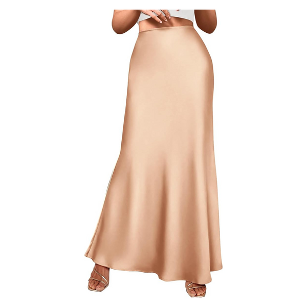 BTFBM Womens Long Satin Skirt