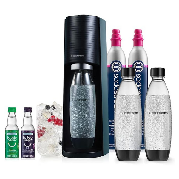 SodaStream Terra Sparkling Water Maker Bundle, With CO2, DWS Bottles, And Bubly Drops Flavors