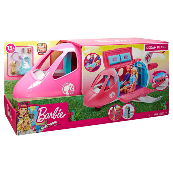 Barbie Dreamplane Transforming Playset With Reclining Seats And Working Overhead Compartments, Plus 15+ Pieces