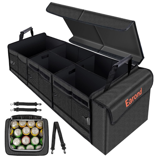 Car Trunk Organizer With Portable Leakproof Cooler Bag