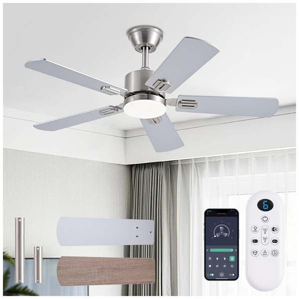 42" Modern Ceiling Fans With Lights