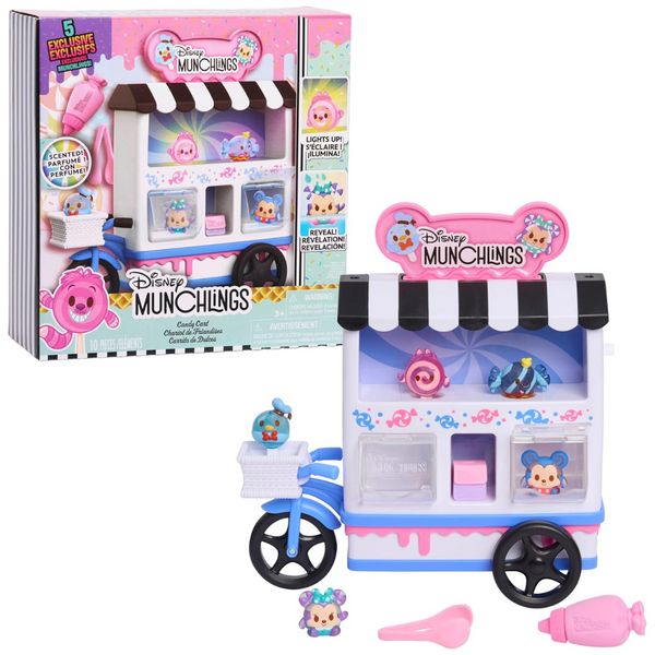 13-Piece Just Play Disney Munchlings Candy Cart Playset With Lights