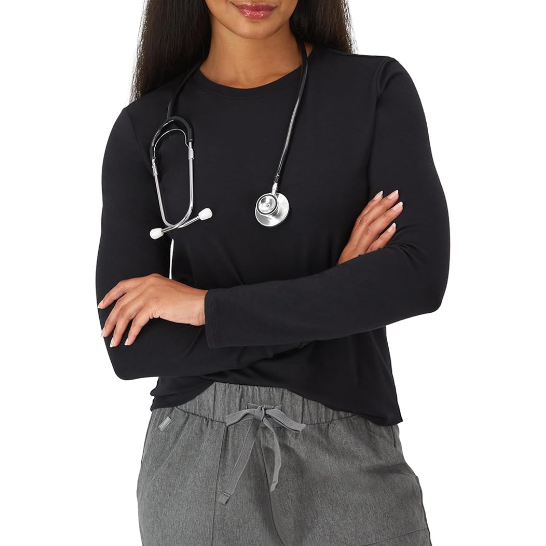 Hanes Women's Comfort Fit Scrubs Long Sleeve Shirt
