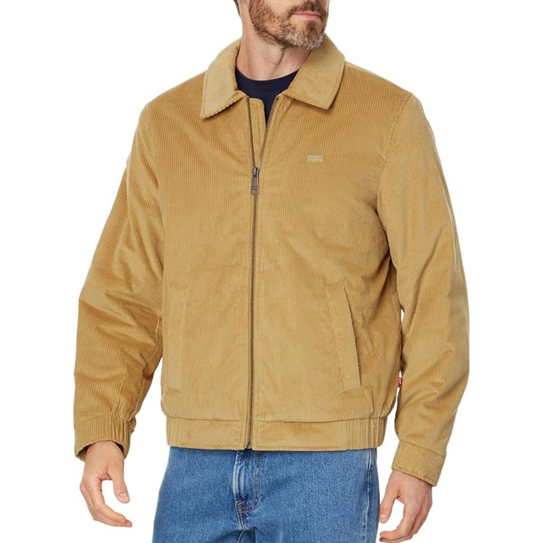Levi's Men's Corduroy Bomber Jacket (Sand)