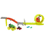 Hot Wheels Monster Trucks Track Set & 2 Toy Trucks