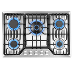 30" Gas Cooktop With 5 Italy SABAF Powerful Burners