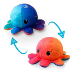 TeeTurtle The Original Reversible Octopus Plushie (Sunset + Mermaid)