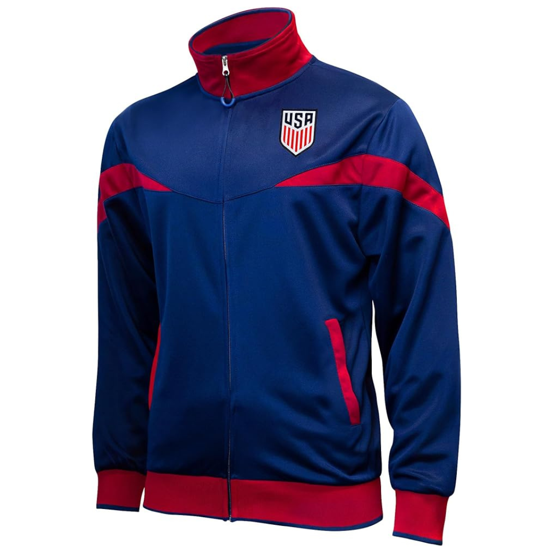 Icon Sports Men's Full Zip Up Active Track Jacket (Navy)