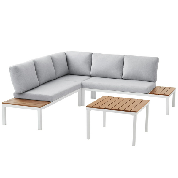 4-Piece Mainstays Oakleigh Seats 5 Outdoor Chaise Sectional Set With Table