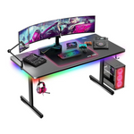 Gtracing 55" Gaming Desk With LED Lights