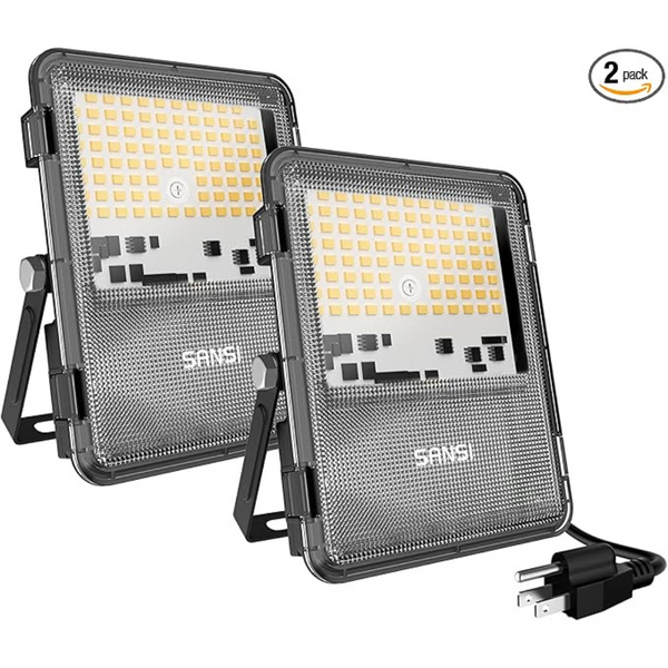 2-Pack SANSI 30W Super Bright 3200LM LED Flood Lights
