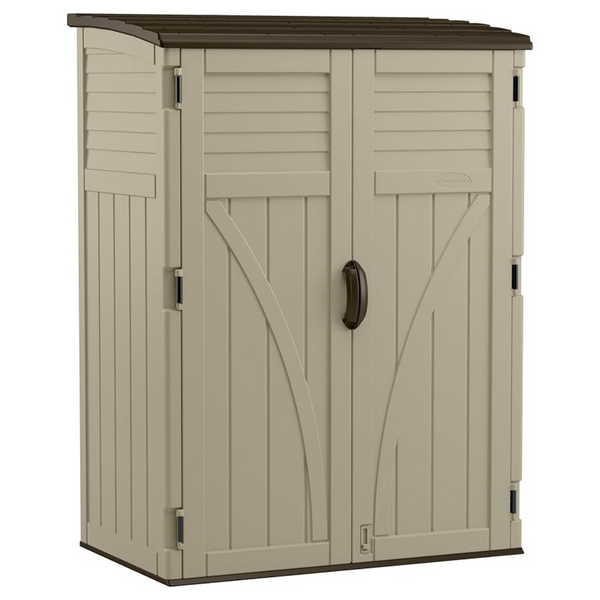Suncast 54 Cu. Ft. Vertical Storage Shed W/ Durable Plastic Construction