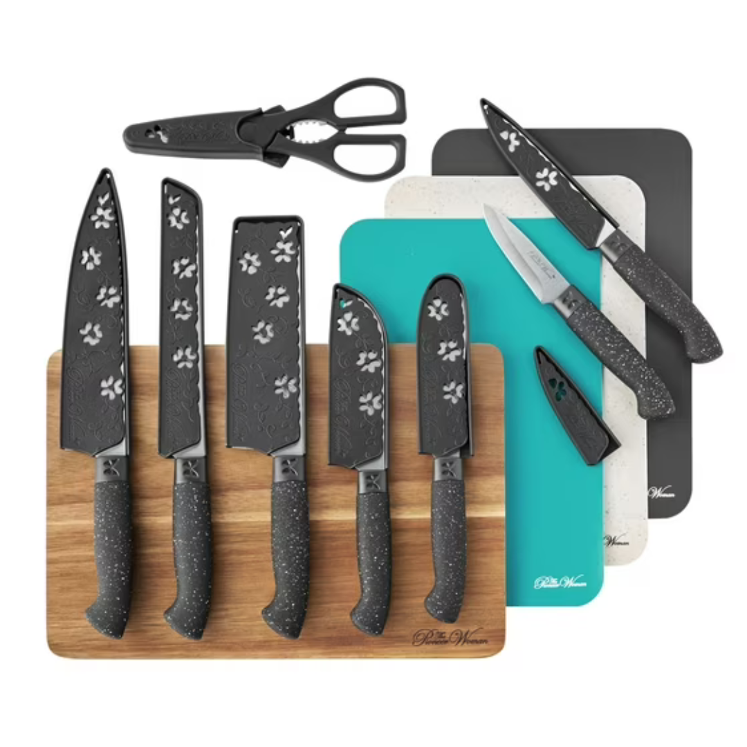 20-Piece The Pioneer Woman Stainless Steel Cutlery Set (Charcoal Speckle)