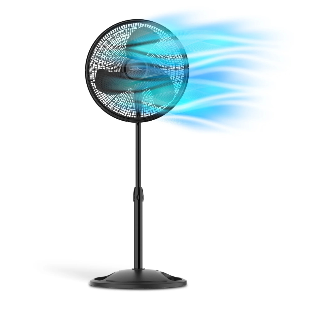 16" Lasko Oscillating Adjustable Pedestal Fan With 3-Speeds (2-Colors)