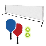 Portable LED Pickleball Set With Light-Up Net, Paddles And Balls
