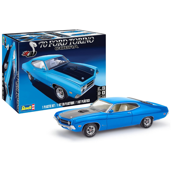 Revell 1970 Ford Torino Cobra 1:25 Scale Skill Level 4 Model Car Building Kit