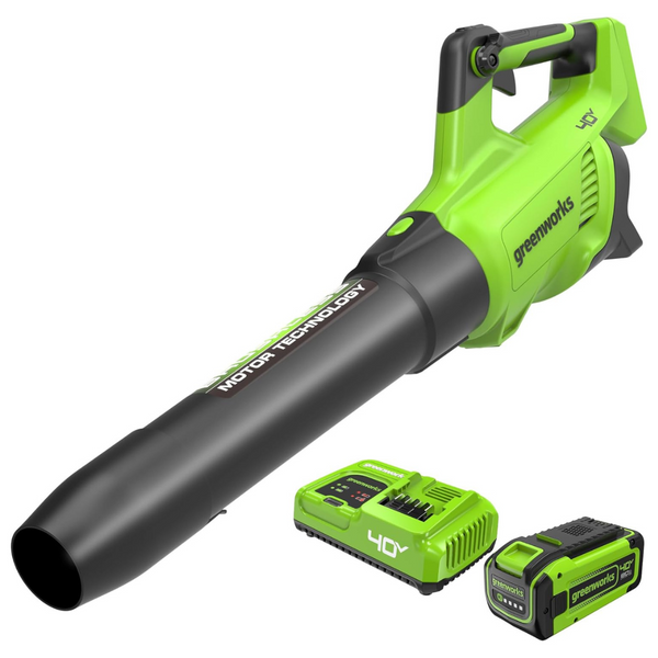 Greenworks 40V 700 CFM Cordless Axial Leaf Blower w/8Ah Battery & Charger