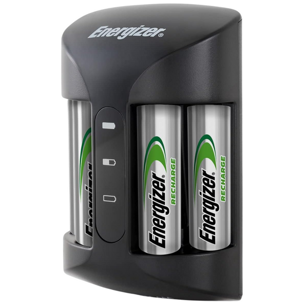 Energizer AA And AAA Battery Charger W/ 4 AA NiMH Rechargeable Batteries