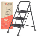 Campior 3-Step Heavy-Duty Foldable Stool With 500 lbs Capacity