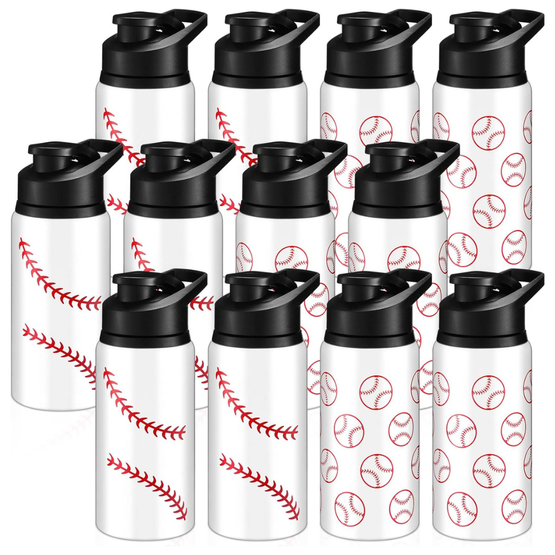 6 Pack Water Bottle With Snap Lids (17-oz)