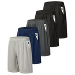 5-Pack Men's Quick Dry Athletic Gym Workout Shorts
