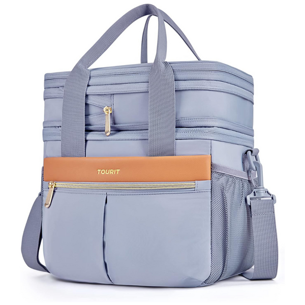 Double Deck Leakproof Cooler Insulated Lunch Box Bag