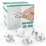 48-Pack 3-Prong Outlet Covers with Hidden Pull Handle