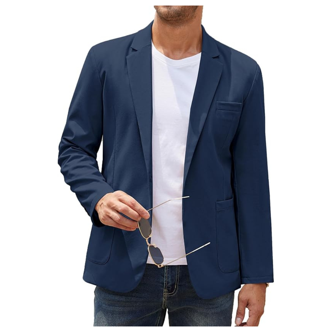 Coofandy Men's Casual Linen Sport Wedding Jacket