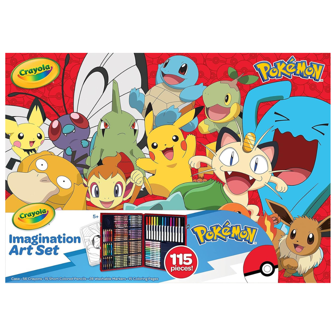 115-Piece Crayola Pokemon Imagination Art Kit Set