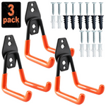 3-Pack 2.5" Heavy-Duty Garage Wall Hooks