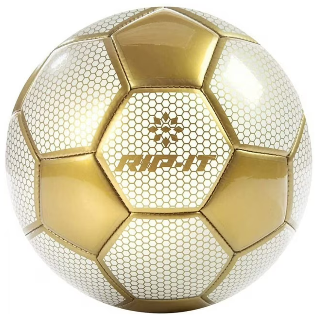 RIP-IT Women's Pro White & Gold Training Soccer Ball (#5)