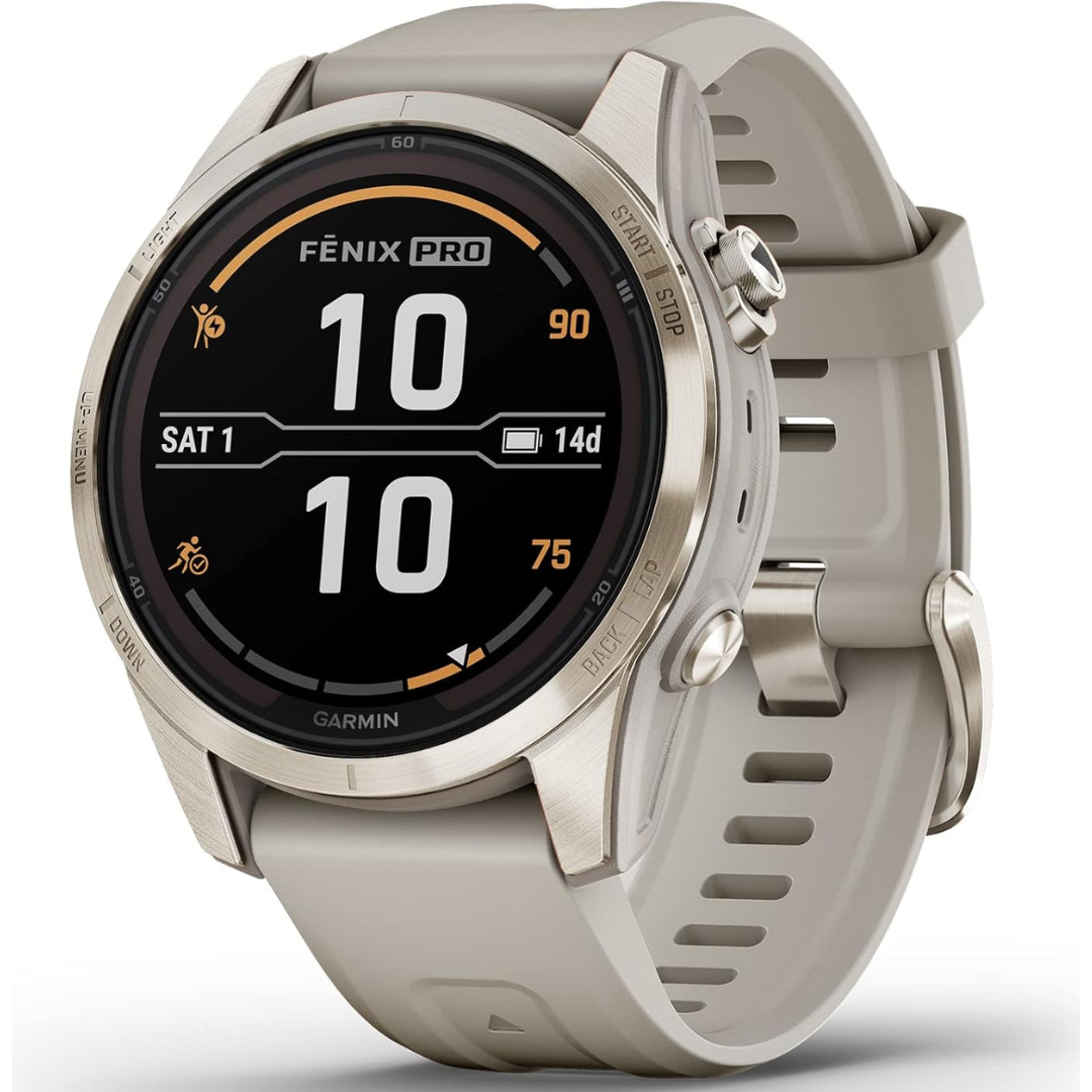 Garmin Fenix 7S Pro Sapphire Solar Edition Smartwatch (Soft Gold)