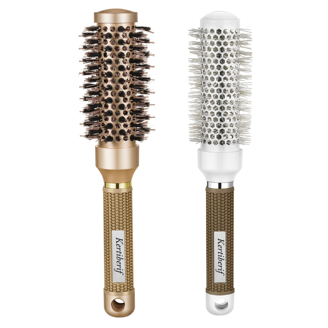2-Pack Ceramic Ionic Tech Round Hair Brush