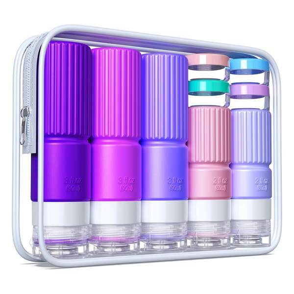 19-Pack SA Approved Leak Proof Travel Bottles for Toiletries