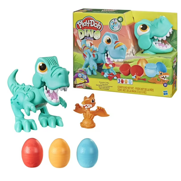 Play-Doh Dino Crew Crunchin T-Rex Kids Toy w/ Sounds & 3 Eggs
