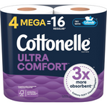 4-Pack 244-Sheets Cottonelle Toilet Paper Mega Rolls (Ultra Comfort)